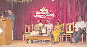 prabhavarma delivering his speech